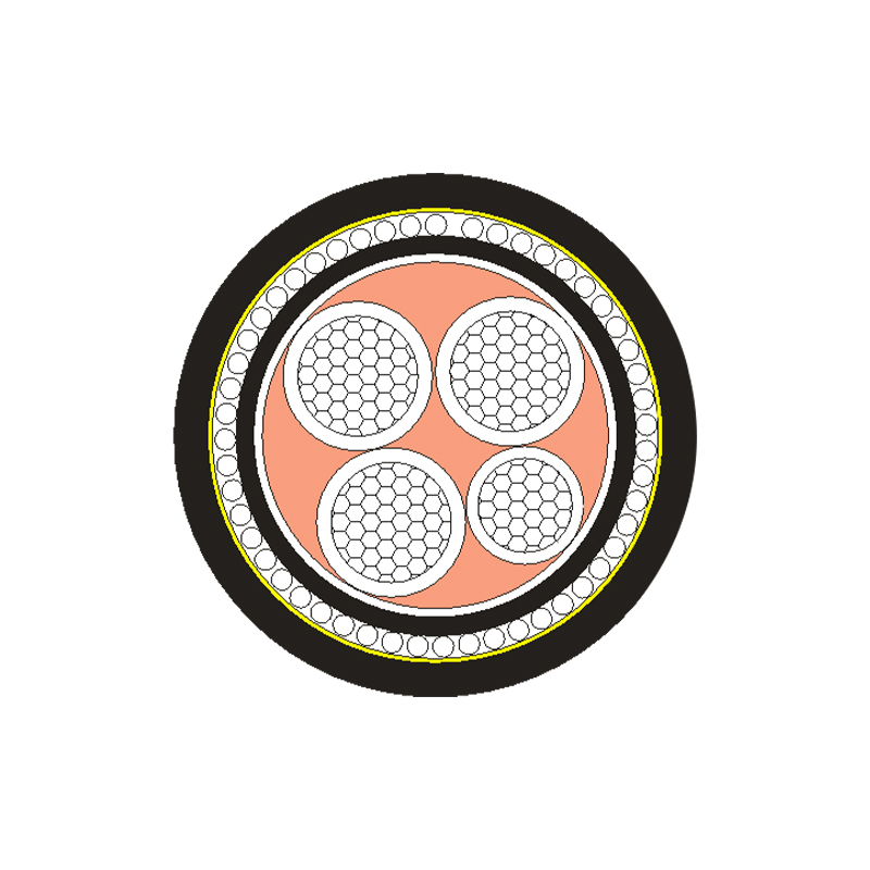 Cábla Cumhachta Inslithe XLPE/PVC do Voltas Rátáil 0.6/1kV